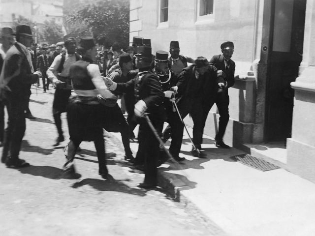 Gavrilo Princip is taken into custody after assassinating Archduke Francis Ferdinand